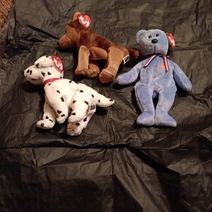 NWT TY BEANIE BABIES AMERICA, RESCUE & COURAGE